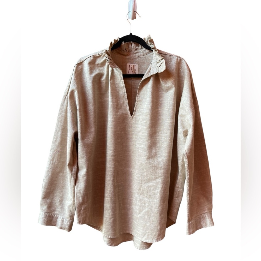 A Shirt Thing Penelope Blouse In Green SZ: M